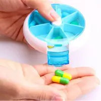 Rotating Pill Box with Compartments